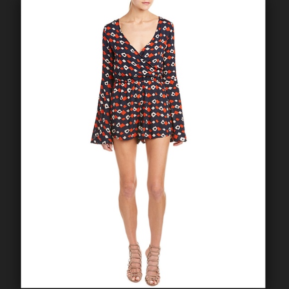 Jachs New York Navy Long Sleeve Girlfriend Romper - Picture 1 of 5